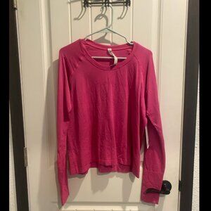 Lululemon swiftly tech LS 2.0 Race length size 14 sonic pink